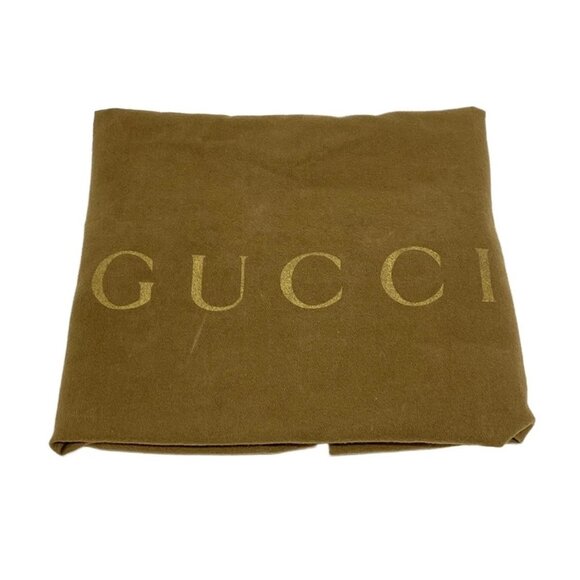 Auth GUCCI Guccissima 161820 Cream Dark Brown Canvas Leather Boston Bag - Picture 11 of 16